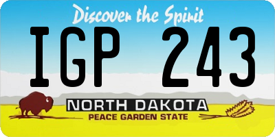 ND license plate IGP243