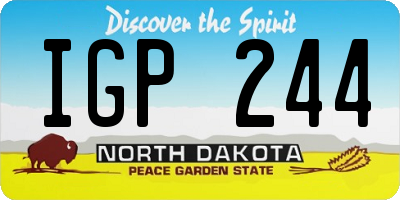 ND license plate IGP244