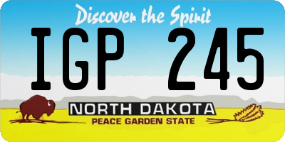 ND license plate IGP245