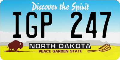 ND license plate IGP247