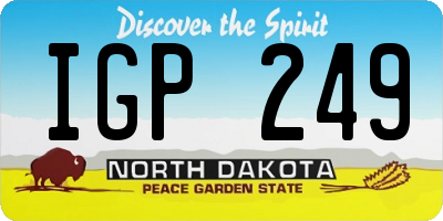 ND license plate IGP249