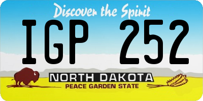 ND license plate IGP252