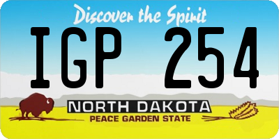 ND license plate IGP254