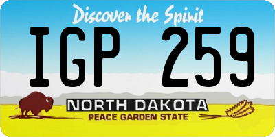 ND license plate IGP259