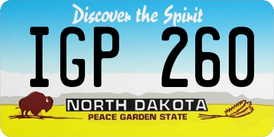 ND license plate IGP260