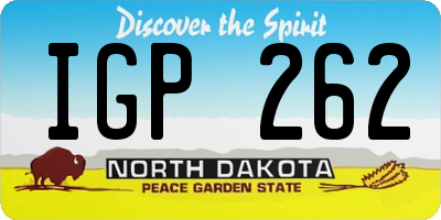 ND license plate IGP262