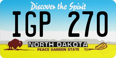 ND license plate IGP270