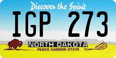 ND license plate IGP273