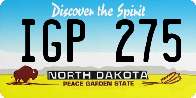 ND license plate IGP275