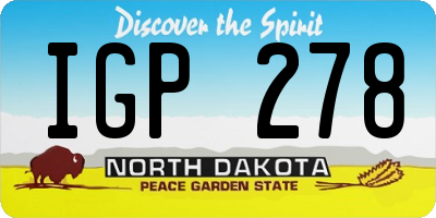 ND license plate IGP278