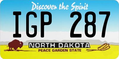 ND license plate IGP287