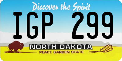 ND license plate IGP299