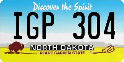 ND license plate IGP304