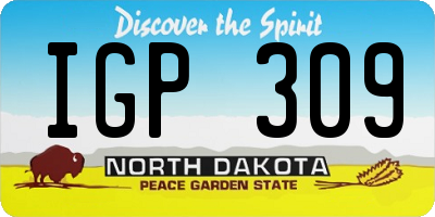 ND license plate IGP309