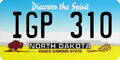 ND license plate IGP310