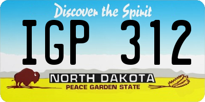 ND license plate IGP312