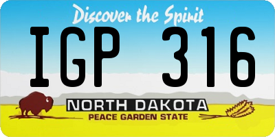 ND license plate IGP316