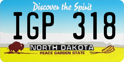 ND license plate IGP318