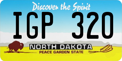 ND license plate IGP320