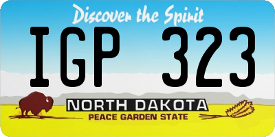 ND license plate IGP323