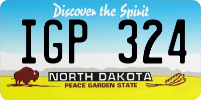 ND license plate IGP324