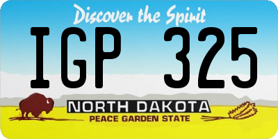 ND license plate IGP325