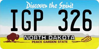 ND license plate IGP326