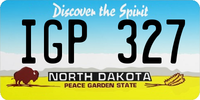 ND license plate IGP327