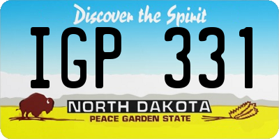 ND license plate IGP331