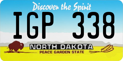 ND license plate IGP338