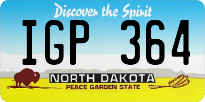 ND license plate IGP364