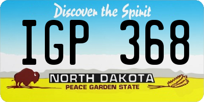 ND license plate IGP368