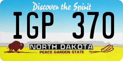 ND license plate IGP370