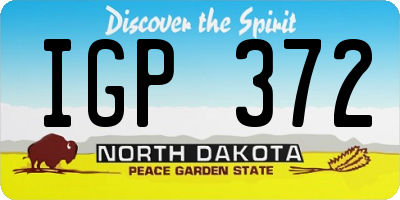 ND license plate IGP372