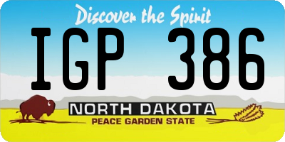 ND license plate IGP386