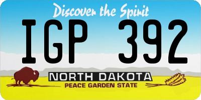 ND license plate IGP392