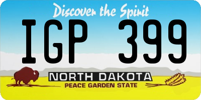 ND license plate IGP399