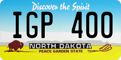 ND license plate IGP400