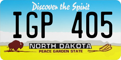 ND license plate IGP405