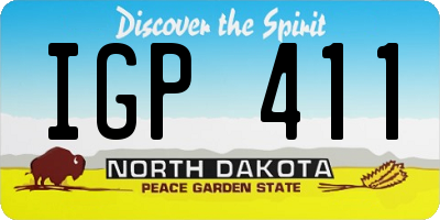 ND license plate IGP411