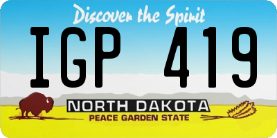ND license plate IGP419