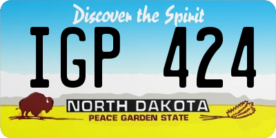 ND license plate IGP424