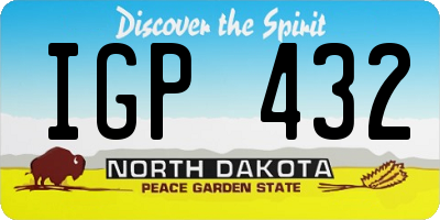 ND license plate IGP432