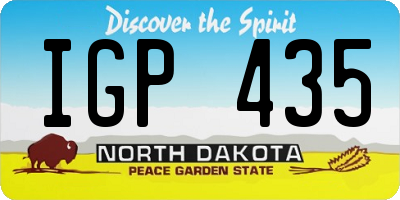 ND license plate IGP435