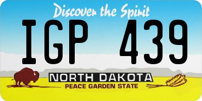 ND license plate IGP439