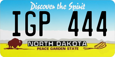 ND license plate IGP444