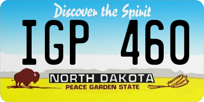 ND license plate IGP460