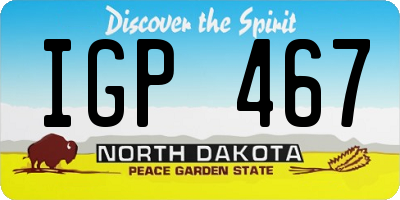 ND license plate IGP467