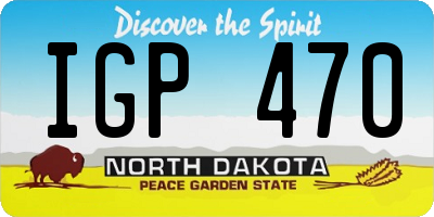 ND license plate IGP470