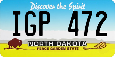 ND license plate IGP472